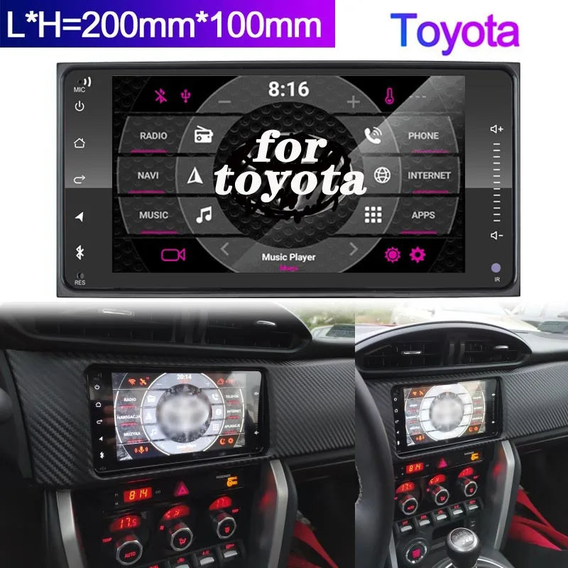 8core carplay 2G+32G Universal Android 11.0 2din Car Radio accessories Player Car Multimedia for toyota COROLLA yaris CAMRY RAV4