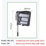 SunSun HBL Series Skimmer Hang On Up Waterfall Filter Water Pumps Hanging External Pump For 15-120L Aquarium Fish Turtle Tank