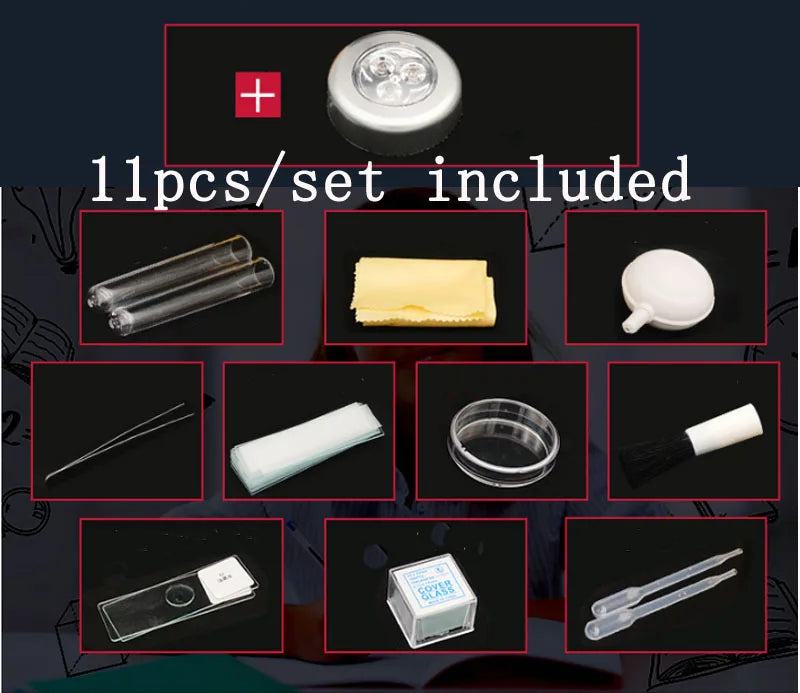 (Pack of 10) / Microscope Parts Tweezers Cover Glass Slides Paper Cloth Lamp Microscope Accessories For Making Specimen