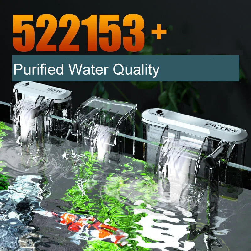 220V Upgrade Aquarium External Waterfall Filter Cleaner Silent Suspension Oxygen Pump Fish Tank Equipment Aquarium Accessories