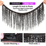 (Pack of 4) CRANBERRY Hair Deep Wave Human Hair Bundles With Closure /lot Brazilian Hair Weave Bundles With Closure Remy Hair Extension