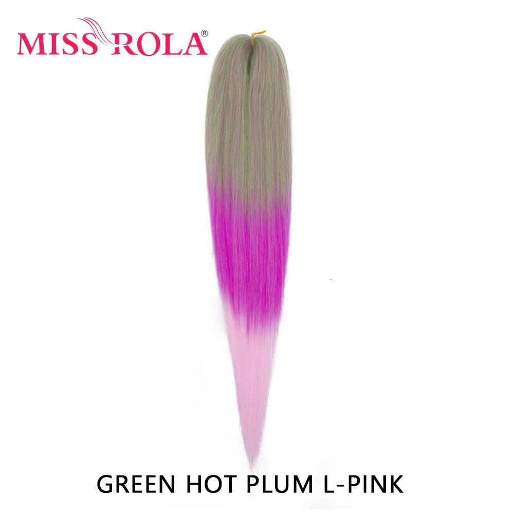 Miss Rola Synthetic 28Inch 100G 2023 New Hair Extension Yaki Straight Jumbo Braiding Hair Pre-Stretched Braid Kanekalon Hair