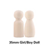 Wooden Doll Peg Baby Teether DIY Color Painting Peg Dolls Unfinished Wood Blank Male & Female Doll Bodies Decoration Toys