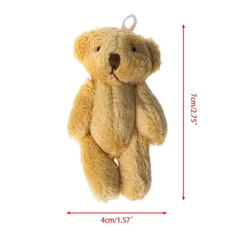 (Pack of 15) /10/ Kawaii Small Bears Plush Soft Toys Pearl Velvet Dolls Gifts Mini Teddy Bear for Key Ring Girl Gift Women Favorite