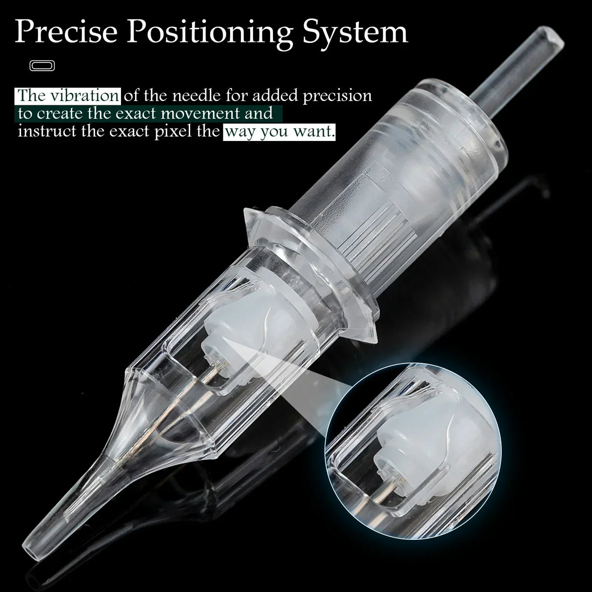 (Pack of 10) INKIN Real Safety Tattoo Needle Cartridge Precise Positioning Liner Shader for Tattoo Permanent Makeup Pen Machine /Box
