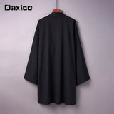 Japanese Yukata Kimono Haori Man Cardigan Harajuku Woman Long Cosplay Yukata Female Obi Black Streetwear White Beach Shirt