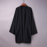 Japanese Yukata Kimono Haori Man Cardigan Harajuku Woman Long Cosplay Yukata Female Obi Black Streetwear White Beach Shirt