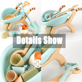 Kids Trolley Beach Toys Play Sand Water Game Sandbox Molds Castle Shovel Watering Summer Outdoor Playa Tools Sand Toys for Baby