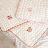 Korean Bear Bunny Embroidered Baby Diaper Changing Pad Washable Waterproof Children Mattress