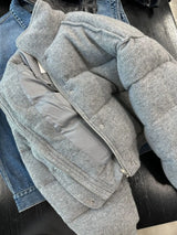 Korean Style High-end Short Gray Cotton Parkas Loose Warm Thickened Stand Collar Outwear 2023 New Winter Coat Women