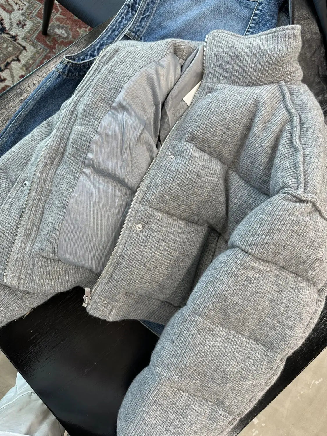 Korean Style High-end Short Gray Cotton Parkas Loose Warm Thickened Stand Collar Outwear 2023 New Winter Coat Women