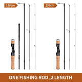 LEOFISHING Carbon Lure Spinning Casting Fast UL Bait 4+1 523/604 Ultra Lightweight Fishing Rod 1.56M&1.8M Fishing Accessories