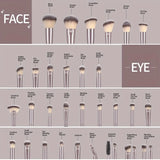 (Pack of 30) MAANGE Professional Makeup Brush Set Foundation Concealers Eye Shadows Powder Blush Blending Brushes Beauty Tools with Bag