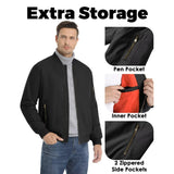 MAGCOMSEN Men's Aviator Jackets Thick Warm Orange Lining Bomber Jackets Fall Winter Casual Windproof Coats