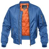 MAGCOMSEN Men's Aviator Jackets Thick Warm Orange Lining Bomber Jackets Fall Winter Casual Windproof Coats