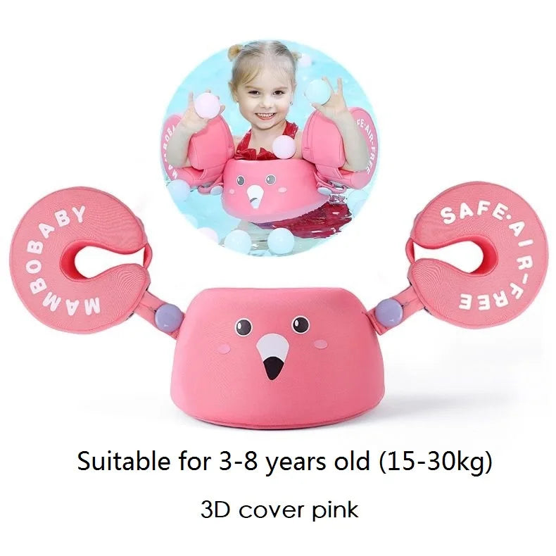 Mambobaby Baby Float Swimming Ring Aid Vest With Arm Wings Swimming Floats Swim Trainer Non-Inflatable Buoy For Beach Pool