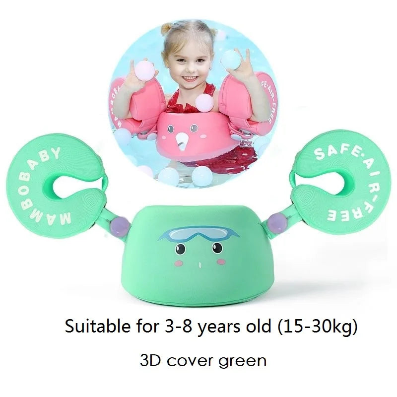 Mambobaby Baby Float Swimming Ring Aid Vest With Arm Wings Swimming Floats Swim Trainer Non-Inflatable Buoy For Beach Pool