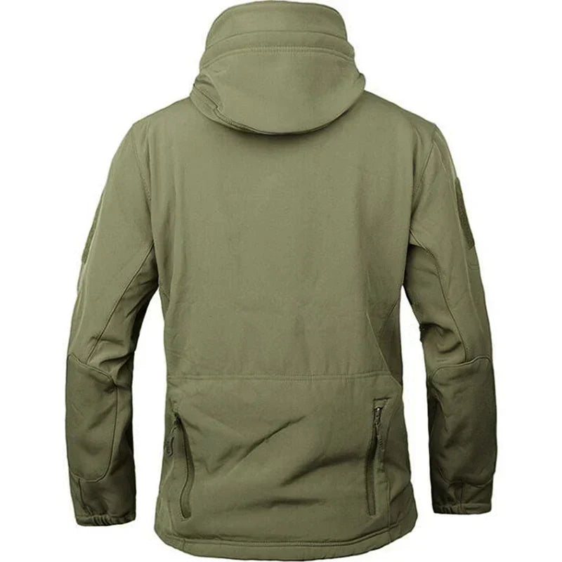 Military Outdoor Jackets Men Shark Skin Soft Shell Tactical Waterproof Windbreaker Army Combat Jacket Mens Hooded Bomber Coats