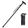Multifunction Walking Stick Trekking Poles Telescopic Fold Crutches Hiking Stick Crutch Elderly Metal Stick Walking Cane Outdoor