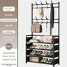 Multifunctional shoe floor stand simple integrated storage rack floor mounted clothes hanger simple shoe cabinet dustproof