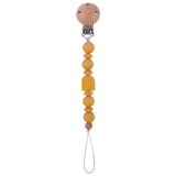 New Baby Pacifier Clip Chain Silicone Beads Rainbow Appease Soothes Infant Pacifier Leashes & Cases Dummy Holder