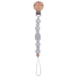 New Baby Pacifier Clip Chain Silicone Beads Rainbow Appease Soothes Infant Pacifier Leashes & Cases Dummy Holder
