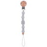 New Baby Pacifier Clip Chain Silicone Beads Rainbow Appease Soothes Infant Pacifier Leashes & Cases Dummy Holder