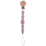New Baby Pacifier Clip Chain Silicone Beads Rainbow Appease Soothes Infant Pacifier Leashes & Cases Dummy Holder
