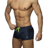 New Mens Swimming Trunks Classic Solid Color Three Point Quick Drying Swimming Trunks Low Waist Sexy Beach Surfing Sports Shorts