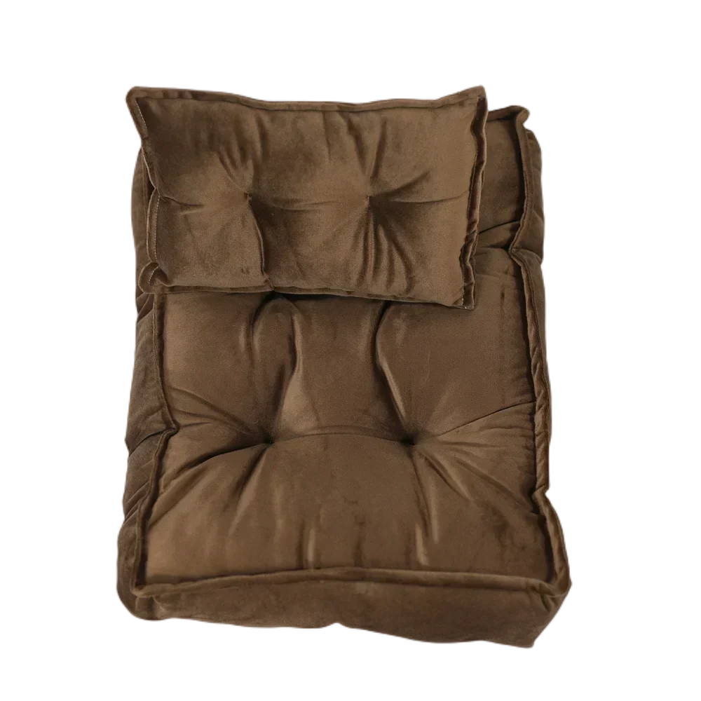 Newborn Photography Props Posing Pillow Cushion Set Velvet Shoots Mini Bed Basket Mattress Cover for Photoshoot Poser Pet Pod