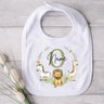 Personalised Baby Bib Safari Animals Bibs Initial with Name Newborn Wild One Birthday Gifts Infant Saliva Towel Baby Shower Gift