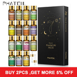 (Pack of 15) Pure Essential Oils Gift Set Natural Plant Aroma Essential Oil Diffuser Eucalyptus Vanilla Mint Lavender Rose Tea Tree Oil