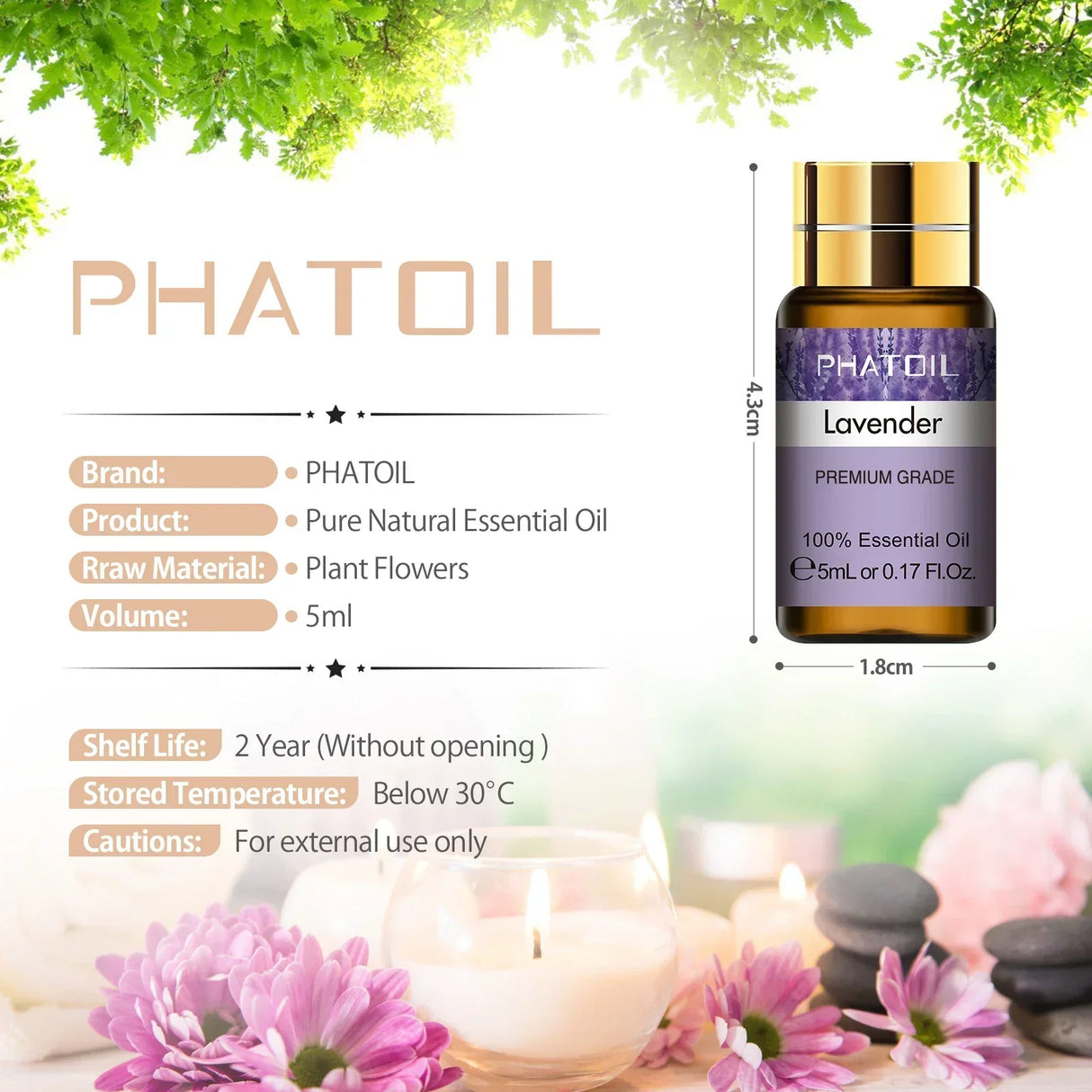 (Pack of 15) Pure Essential Oils Gift Set Natural Plant Aroma Essential Oil Diffuser Eucalyptus Vanilla Mint Lavender Rose Tea Tree Oil