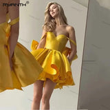Ryanth Rose Red A Line Mini Prom Party Dress Sweetheart Sleeveless Lace Up Gown Graduation Cocktail Dresses 2024 Birthday Dress