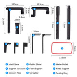 External Filter of Fish Tank Wall Mounted Filter Barrel Silent Straw Tank Oxygen Flushing Filter Equipment Aquarium Accessories