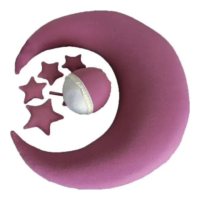 (Pack of 6) ❤️Newborn Photography Props Accessories Posing Crescent Pillow+Stars+Hat /Set Studio Baby Photo Decoration Moon Fotografia