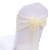(Pack of 50) /lot Wedding Chair Decoration Organza Chair Sashes Knot Bands Chair Bows For for Wedding Party Banquet Event Chair Decors