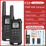 (Pack of 2) Baofeng F22 Walkie Talkie Portable Mini Communication Radio Profesional PMR446 /FRS Talkie Walkies Transceiver Radio