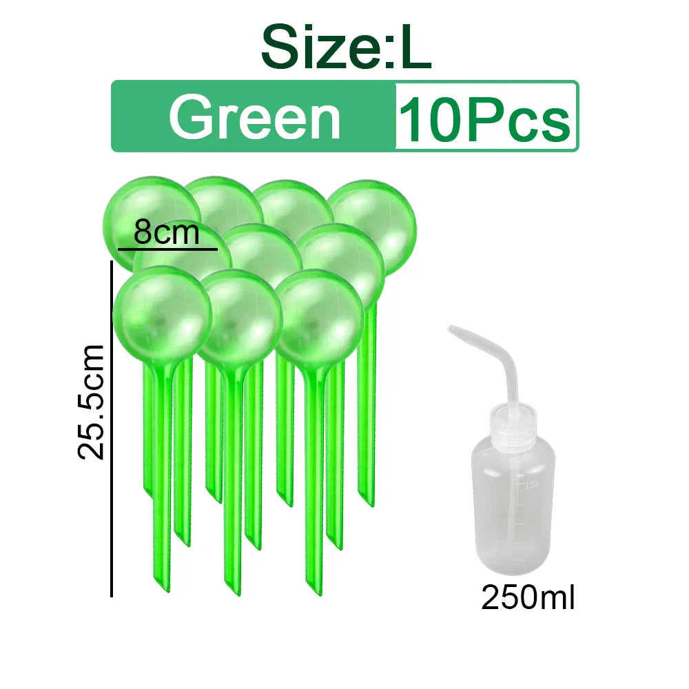 (Pack of 10) 3/6/ Automatic Plant Watering Bulbs Self Watering Globe Balls Water Device Drip Irrigation System for Garden Flower Plants