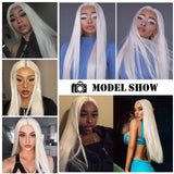 I's a wig Long Straight White Cosplay Wigs Synthetic Wigs for Women 60 613 Blonde Grey Pink Black Color for Daily Party Lolita