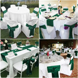 (Pack of 50) Wholesale 10/ Satin Chair Bow Sashes Wedding Chair Knot Ribbon Ties For Party Event Hotel Banquet Supplies Home Decorations