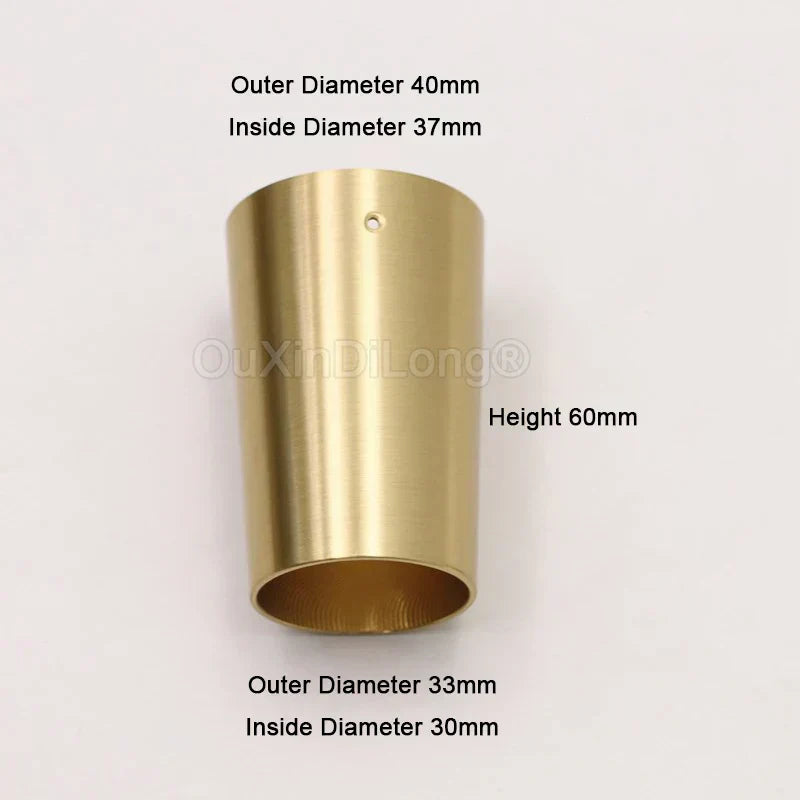 (Pack of 4) Pure Brass Covers Chair Cups Cabinet Covers Sofa Brass Tip Cap Furniture Tube Leg Protector Metal Legs Base GF48