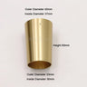 (Pack of 4) Pure Brass Covers Chair Cups Cabinet Covers Sofa Brass Tip Cap Furniture Tube Leg Protector Metal Legs Base GF48