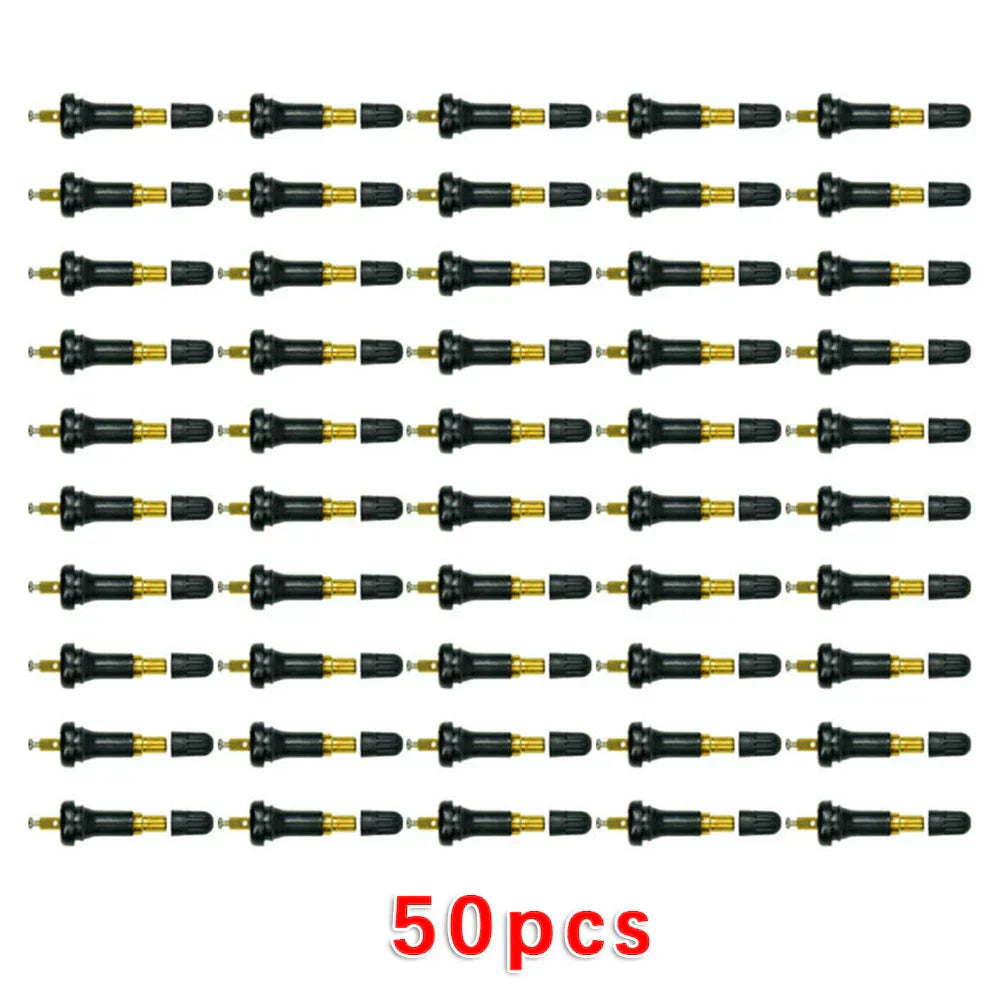 (Pack of 50) TPMS Tire Pressure Sensor Valve Stem Car Rubber Wheel Rim TPMS For GM Automobiles Sensors Parts Tire Accessories