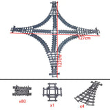 City Trains Train Rail Crossing Track Rails Soft Tracks Cruved Straight Railway Building Blocks Bricks DIY Toys For Children Boy