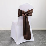 (Pack of 50) Wholesale 10/ Satin Chair Bow Sashes Wedding Chair Knot Ribbon Ties For Party Event Hotel Banquet Supplies Home Decorations