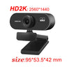 Webcam Mini PC HD 2k Camera With Microphones 360 ° Rotation USB Plug and Play Driver-Free For Desktop Computer Laptop Video Call
