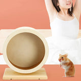 Wooden Running Wheel Training Silent Pet Supplies Gerbil Mice Rotatory Pig Cage Accessory Mute Roller Toy Hamster Wheel Exercise