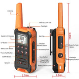 (Pack of 2) Baofeng F22 Walkie Talkie Portable Mini Communication Radio Profesional PMR446 /FRS Talkie Walkies Transceiver Radio