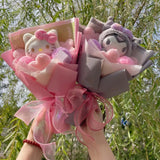 Kawaii Hello Kitty Cat Plush Dolls Rose Soap Flowers Bouquet Christmas Valentine's Day Birthday Graduation Gifts